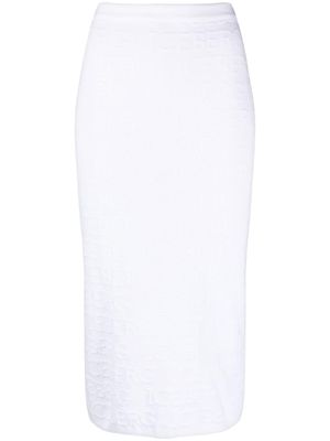 Iceberg intarsia-knit midi skirt - White