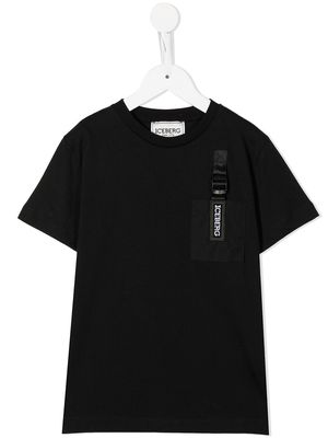 Iceberg Kids buckle logo-print T-shirt - Black