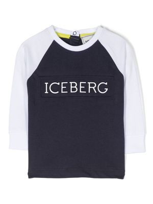 Iceberg Kids logo-patch cotton T-shirt - Blue