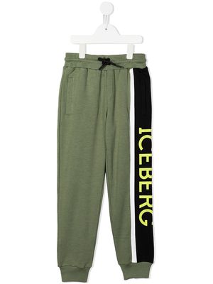 Iceberg Kids logo-print trackpants - Green