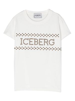 Iceberg Kids logo-studded cotton T-shirt - White