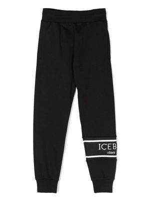 Iceberg Kids logo-trim track pants - Black