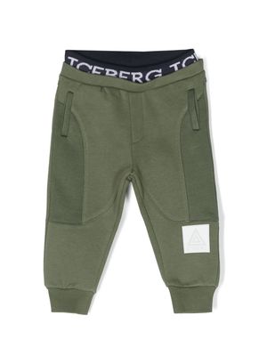 Iceberg Kids logo-waistband jersey trousers - Green