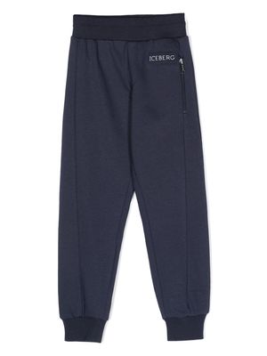 Iceberg Kids tapered jersey tracksuit trousers - Blue