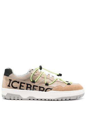 Iceberg leather-panelled low-top sneakers - Neutrals