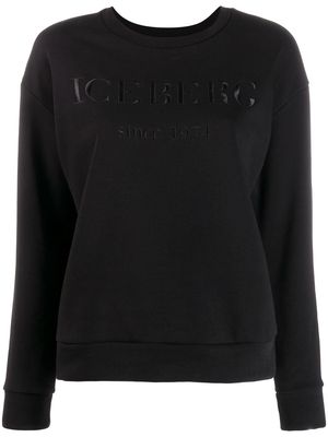 Iceberg logo embellished sweatshirt - Black