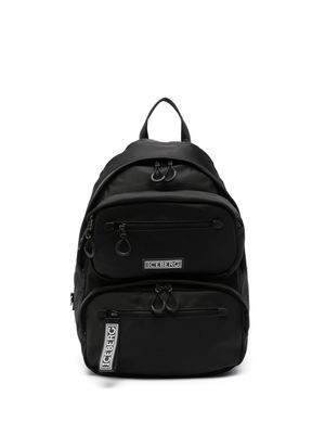 Iceberg logo-embossed backpack - Black