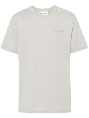 Iceberg logo-embroidered cotton T-shirt - Grey