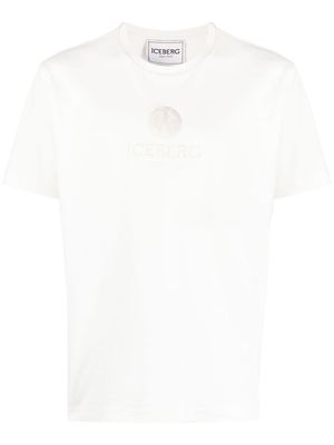 Iceberg logo-embroidered cotton T-shirt - White