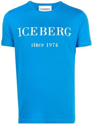 Iceberg logo-embroidered short-sleeve T-shirt - Blue