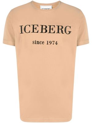 Iceberg logo-embroidered short-sleeve T-shirt - Neutrals