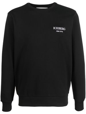 Iceberg logo-embroidered sweatshirt - Black