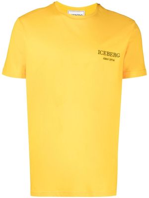 Iceberg logo-embroidery cotton T-shirt - Yellow