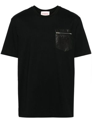 Iceberg logo-patch cotton T-shirt - Black