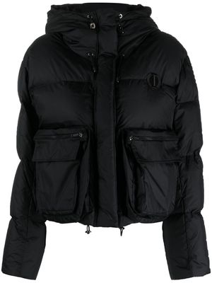 Iceberg logo-patch padded down jacket - Black