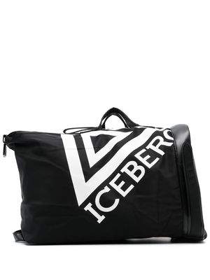 Iceberg logo-print backpack - Black