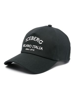 Iceberg logo-print baseball cap - Black