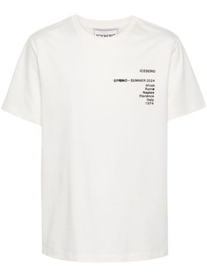 Iceberg logo-print cotton T-shirt - Neutrals