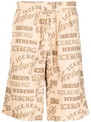 Iceberg logo-print deck shorts - Brown