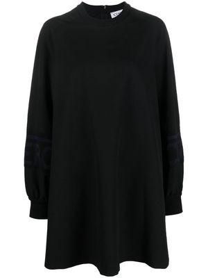Iceberg logo-print sleeve sweat dress - Black