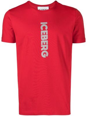 Iceberg logo-print stretch-cotton T-shirt - Red