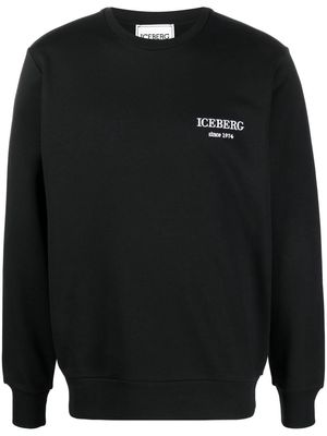 Iceberg logo print sweatshirt - Black
