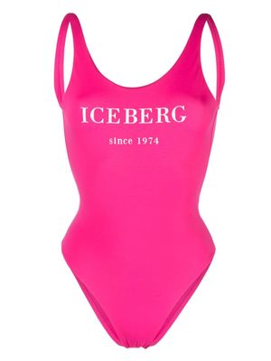 Iceberg logo-print swimsuit - Pink