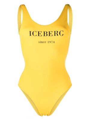 Iceberg logo-print swimsuit - Yellow