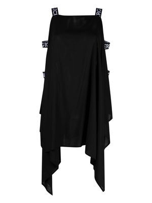 Iceberg logo-tape asymmetric dress - Black