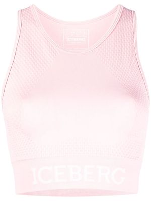 Iceberg logo-waistband cut-out vest - Pink