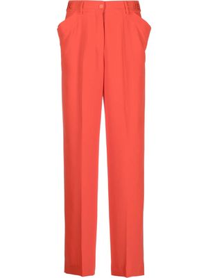 Iceberg logo waistband-detail pleated trousers - Orange