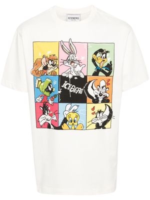 Iceberg Looney Tunes-print cotton T-shirt - Neutrals