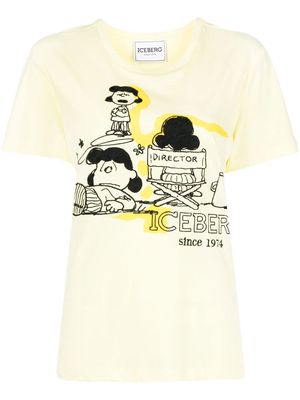 Iceberg Mafalda-motif cotton T-Shirt - Yellow