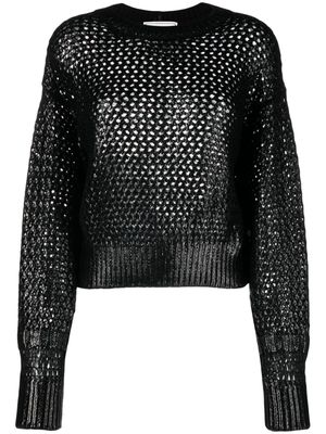 Iceberg metallic open-knit jumper - Black