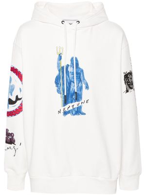 Iceberg motif-embroidered hoodie - White