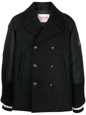 Iceberg padded double-breasted peacoat - Black