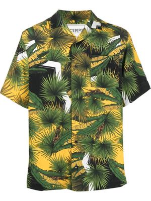 Iceberg palm-print short-sleeve shirt - Green