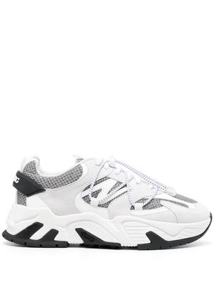 Iceberg panelled leather sneakers - White