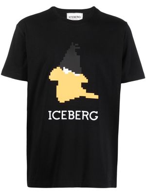 Iceberg pixelated graphic-print T-shirt - Black