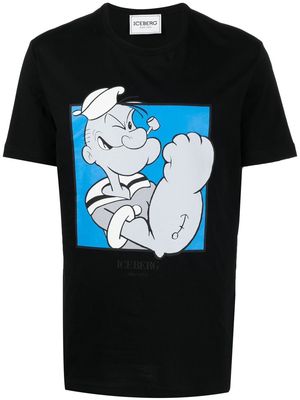 Iceberg Popeye graphic print T-shirt - Black