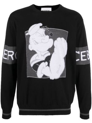 Iceberg Popeye knitted jumper - Black