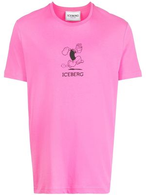 Iceberg Popeye-print short-sleeve T-shirt - Pink
