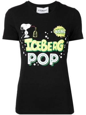 Iceberg Snoopy cotton T-shirt - Black