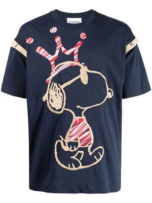 Iceberg Snoopy-embroidered cotton T-shirt - Blue