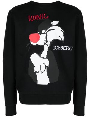Iceberg Sylvester-print sweatshirt - Black