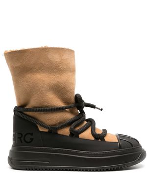 Iceberg two-tone shearling-lining boot - Brown