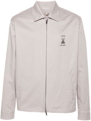 Iceberg zip-up twill shirt jacket - Grey