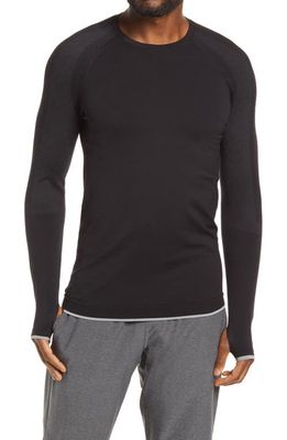 Icebreaker BodyfitZone Merino 200 Zone Long Sleeve Thermal T-Shirt in Black