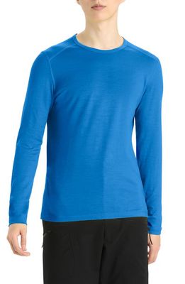 Icebreaker Oasis Long Sleeve Wool Base Layer T-Shirt in Lazurite