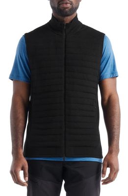 Icebreaker ZoneKnit Insulated Merino Wool Sweater Vest in Black